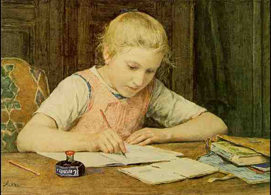 File:Albert Anker Girl Writing.jpg