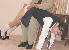 A 'schoolgirl' spanking.