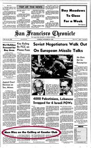 SF Chronicle Front Page