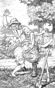 Gardener spanking a maid (1924).