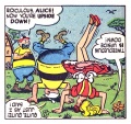 Alice clowns about with the terrible twins in Alice: New Adventures in Wonderland no. 10 (Ziff-Davis, 1951). Humorous panty-shots were a staple of comics aimed at young girls.