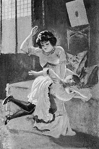 Illustration by Ludovic Riezer, possibly from La Comtesse au Fouet (1911).