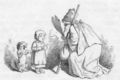 Knecht Ruprecht examines a child (1852).
