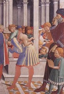 Benozzo di Lese di Sandro Gozzoli: The School of Tagaste (detail, 1464-1465).