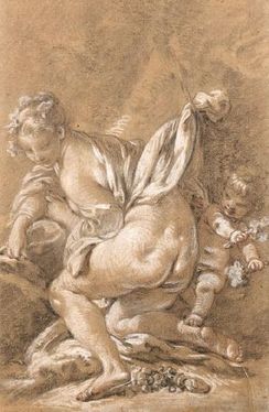 "La fessée", Cupid spanking his mother Venus (m/F).