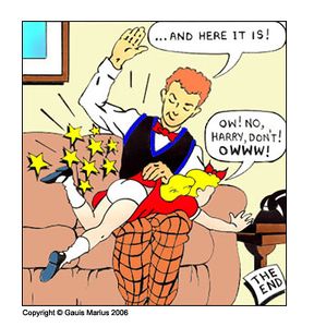 A spanking comic.
