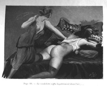 F/F spanking illustration by Georges Topfer (1923).