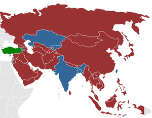 Legal status of prostitution across Asia.