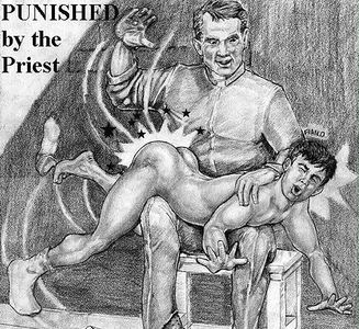 Punished by The Priest, drawing by Franco.