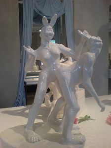 Spanking figurine by Louise Hindsgavl, Kunstindustrimuseet, Copenhagen, Denmark.