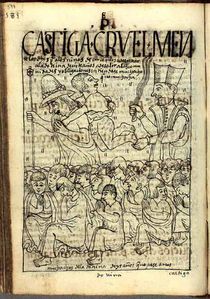 Guaman Poma, Nueva corónica y buen gobierno (1615): Another whipping scene.
