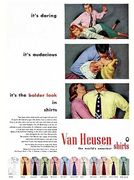 1950s magazine ad for Van Heusen shirts.