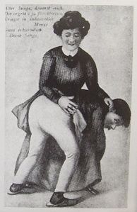 German F/M spanking postcard.