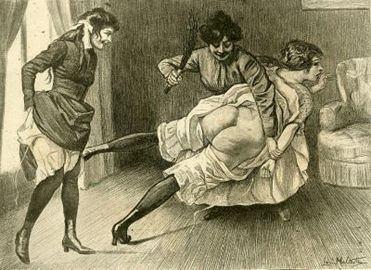 F/F spanking drawing
