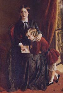 Detail from The Governess by Rebecca Solomon (1832-1886).