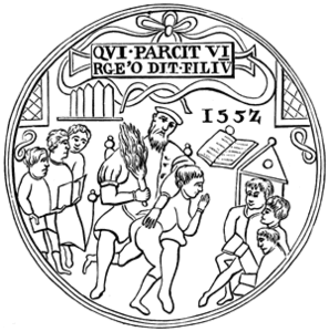 The seal of Louth Grammar School in 1552.