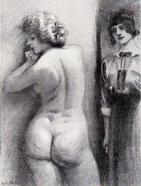 Illustration from the novel Monsieur Paulette et ses épouses (1921).