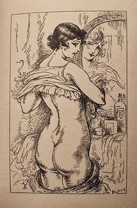 Illustration for the novel Esclave amoureuse by Jean de Chancènes (1930).