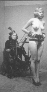 A Charles Guyette photo with pony play submissive (c. 1930s).