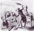 The naughty children, political spanking cartoon (1849).