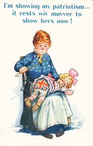 British F/f spanking postcard.