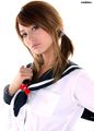 Leah Dizon, model in Japanese school uniform