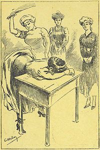 Illustration by C. Helsey for Les Humiliations de Miss Madge (1912).