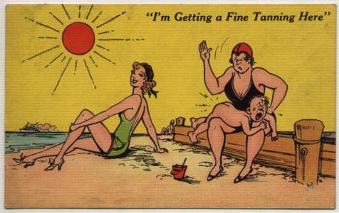 "I'm Getting a Fine Tanning Here" beach related.