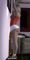 Spanked girl with hands on her head. Rendered art by Mayhem.