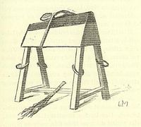 Drawing of a birching horse by Louis Malteste.