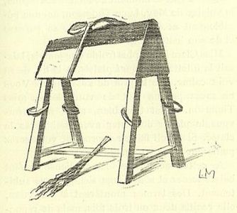 Drawing of a birching horse by Louis Malteste.