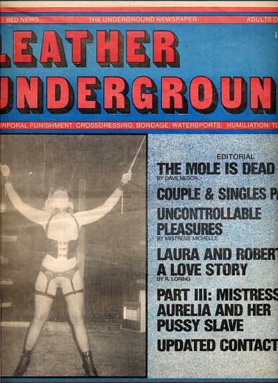 Leather Underground Newspaper Issue 1, 1987