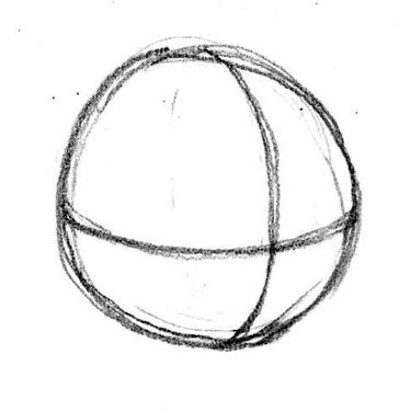 ...becomes a ball by adding surface lines.