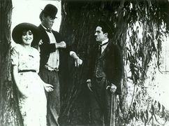 Mack Sennett and Charles Chaplin in The Fatal Mallet (1914)