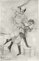 "Strafe vom hübschen Dienstmädchen" (punishment from the pretty maid), birching drawing by Richard Hegemann, 1932.