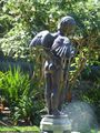 Statue of Cupid in the Royal Botanic Gardens, Sydney, 2008. Rear view.