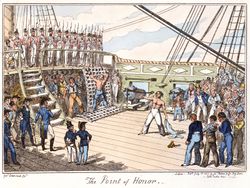 "The Point of Honour" (1825), flogging of a sailor at the Royal Navy.