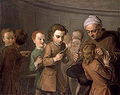 "School for Boys", painting by Philipe Mercier (1738).