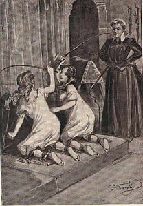 Illustration by P. Fusty from the novel Le Tour d'Europe d'un Flagellant by Lord Birchisgood (1909).